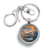 Thumbnail for L-1049G Super Constellation - 3D - Circle Key Chain - Full Print