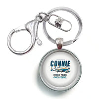 Thumbnail for L-1049G Super Constellation - Cartoon - Circle Key Chain - White