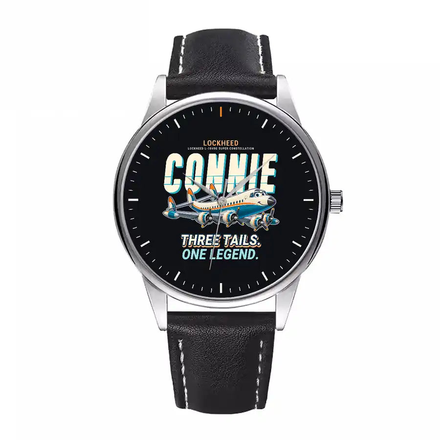L-1049G Super Constellation - Cartoon - Leather Strap - Black Leather Strap