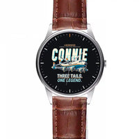 Thumbnail for L-1049G Super Constellation - Cartoon - Leather Strap - Striped Brown Leather Strap