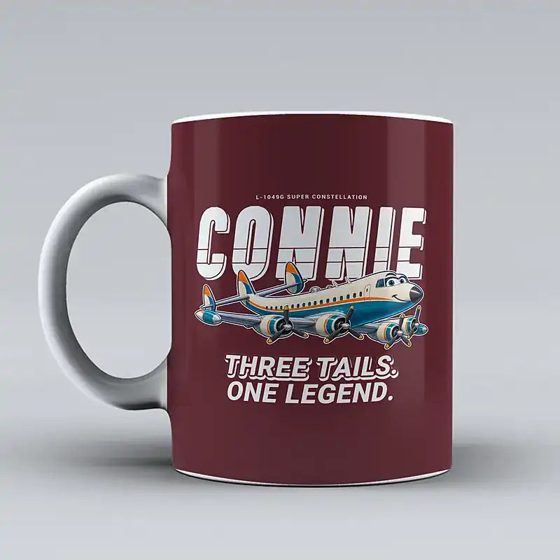 L-1049G Super Constellation - Cartoon - Mug - Dark Red