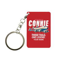 Thumbnail for L-1049G Super Constellation - Cartoon + Name - Key Chain - Red
