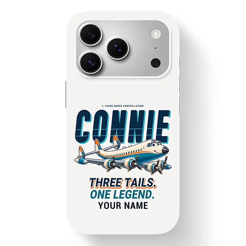 L-1049G Super Constellation - Cartoon + Name - MagSafe iPhone 17 Pro - White