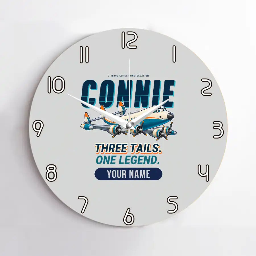L-1049G Super Constellation - Cartoon + Name - No Frame - Light Gray
