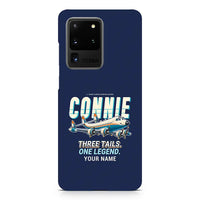 Thumbnail for L-1049G Super Constellation - Cartoon + Name - Samsung Case - Navy Blue