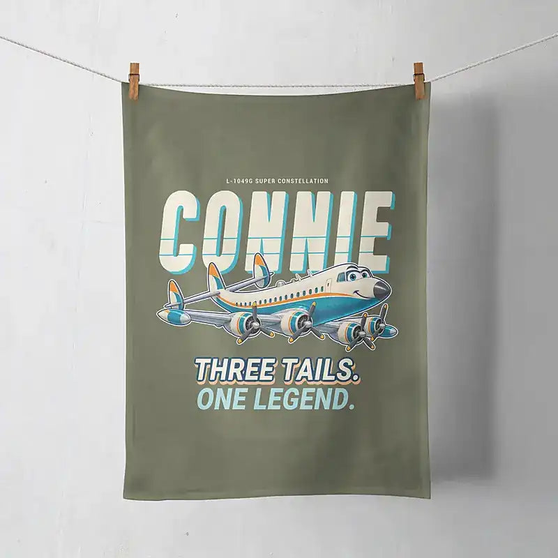 L-1049G Super Constellation - Cartoon - Towel - Green Army
