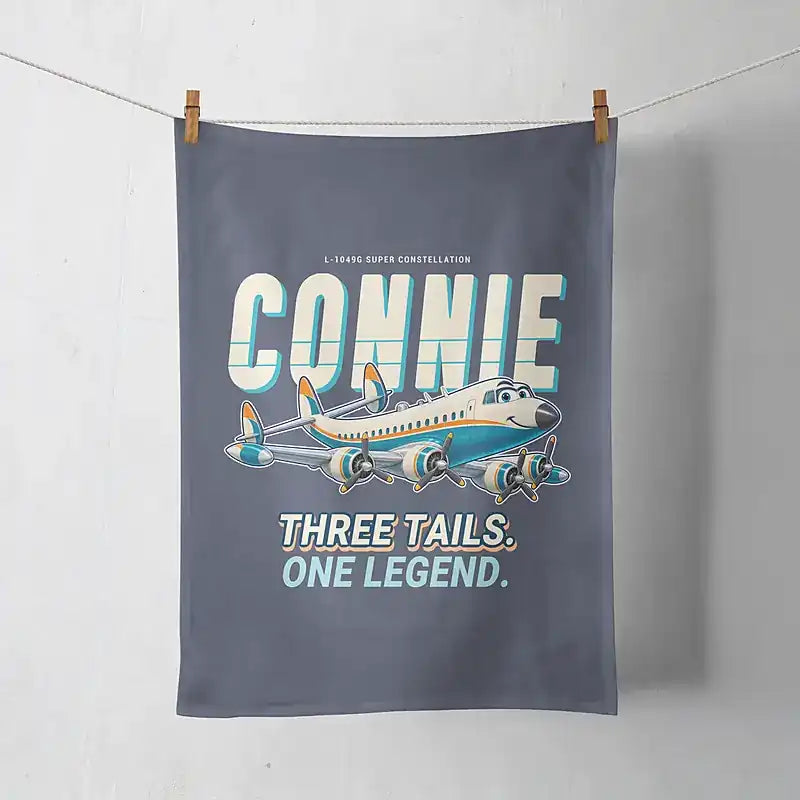 L-1049G Super Constellation - Cartoon - Towel - Navy Blue