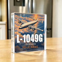 Thumbnail for L-1049G Super Constellation - Crystal Ornament - 3D + Name - Kitchen