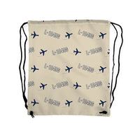 Thumbnail for Lockheed L-1049G Super Constellation - Drawstring Bag - 3D Pattern - Beige