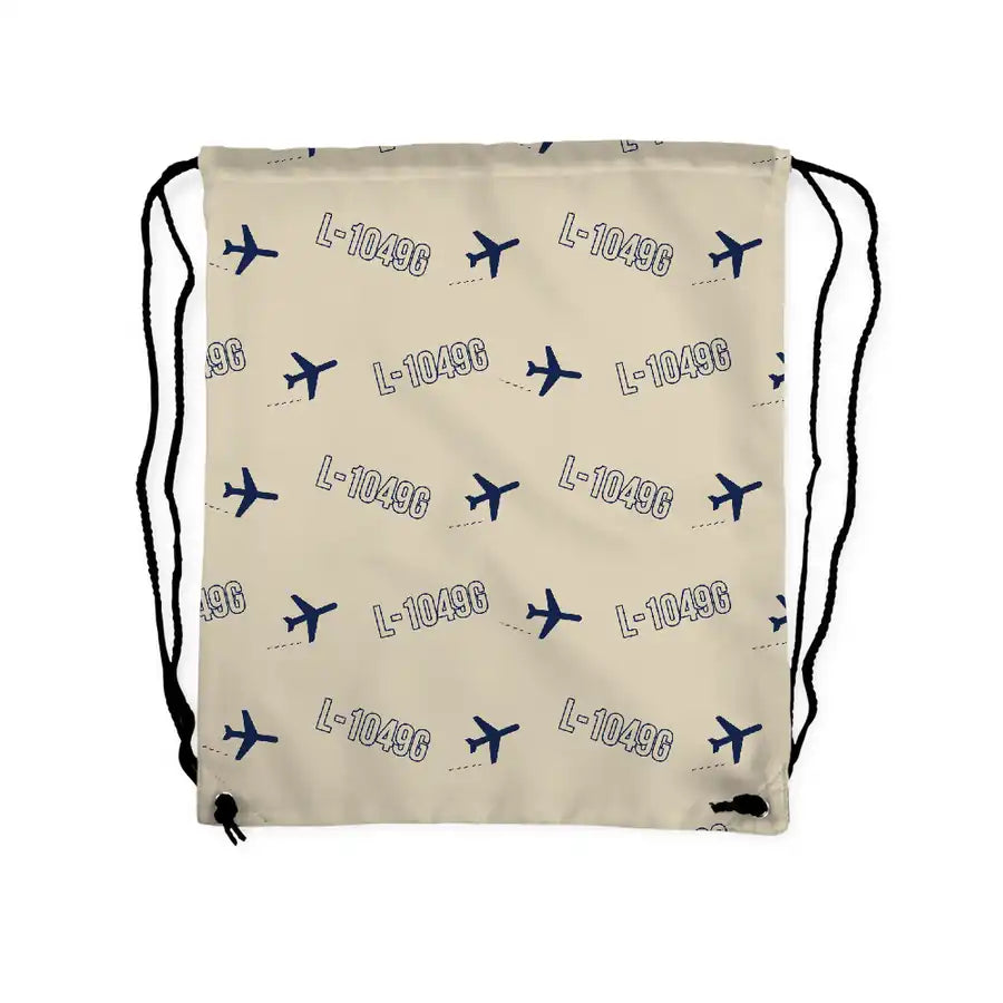 Lockheed L-1049G Super Constellation - Drawstring Bag - 3D Pattern - Beige