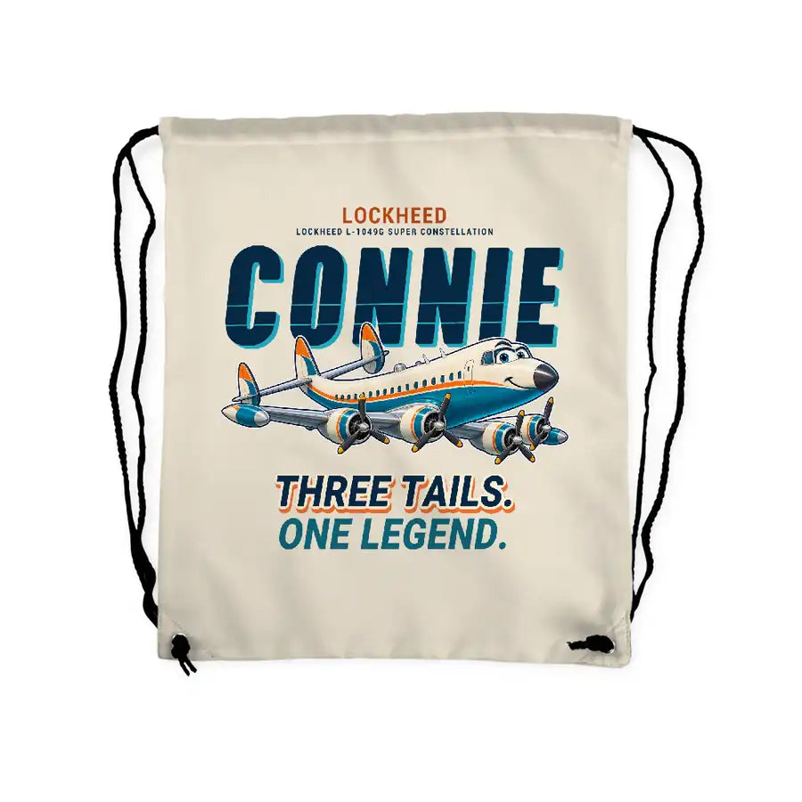 Lockheed L-1049G Super Constellation - Drawstring Bag - Cartoon - Beige