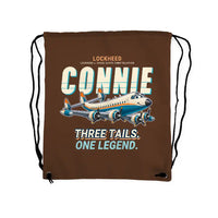 Thumbnail for Lockheed L-1049G Super Constellation - Drawstring Bag - Cartoon - Brown
