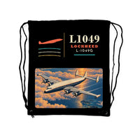 Thumbnail for Lockheed L-1049G Super Constellation - Drawstring Bag - Classic - Black