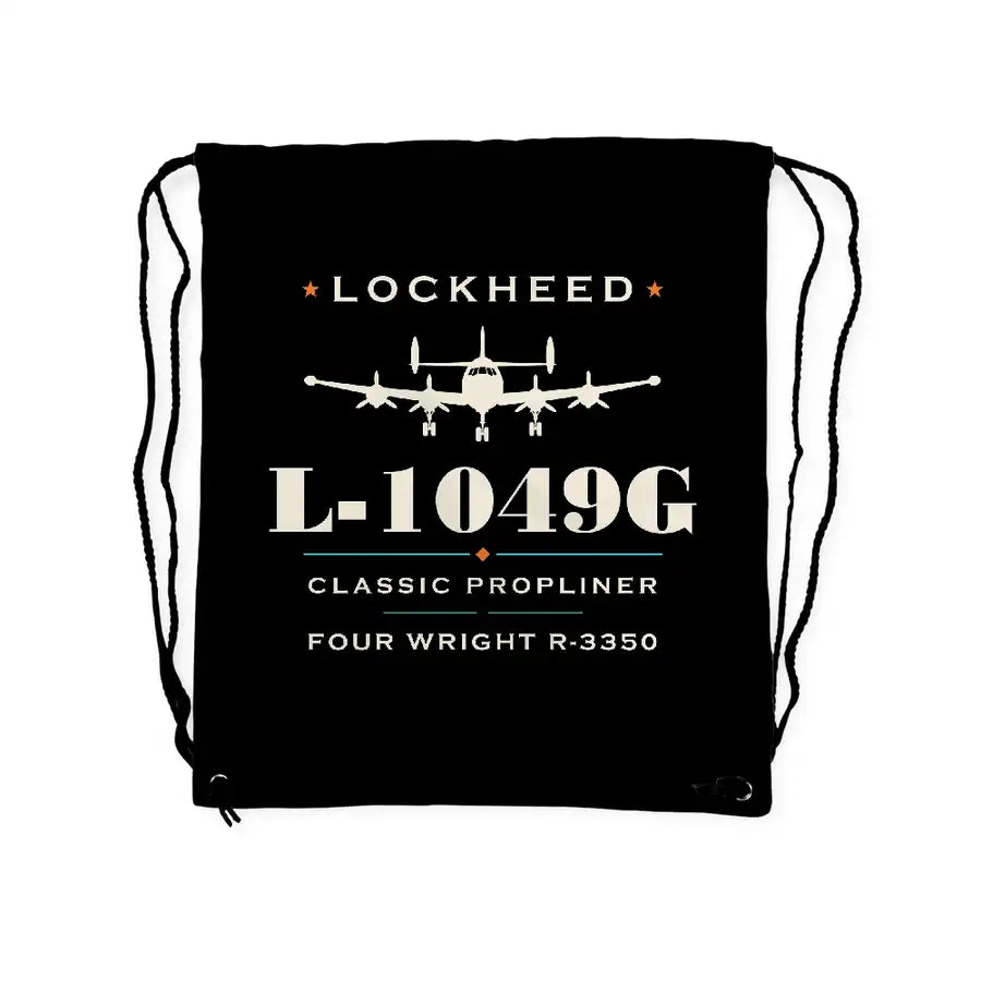 Lockheed L-1049G Super Constellation - Drawstring Bag - Heritage - Black