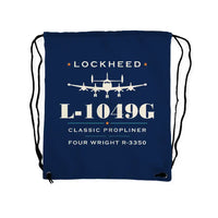Thumbnail for Lockheed L-1049G Super Constellation - Drawstring Bag - Heritage - Dark Blue