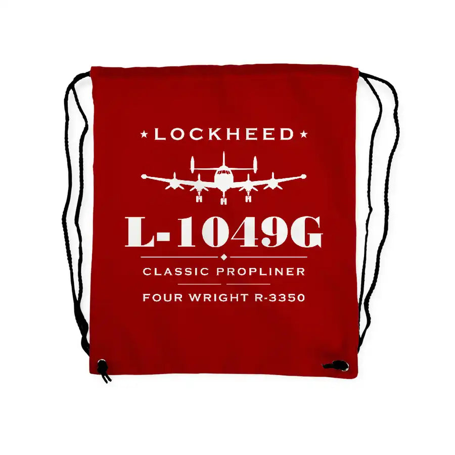 Lockheed L-1049G Super Constellation - Drawstring Bag - Heritage - Red