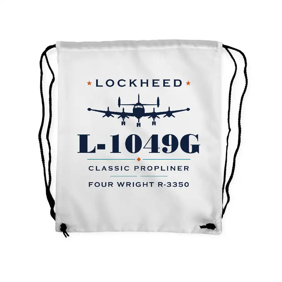 Lockheed L-1049G Super Constellation - Drawstring Bag - Heritage - White