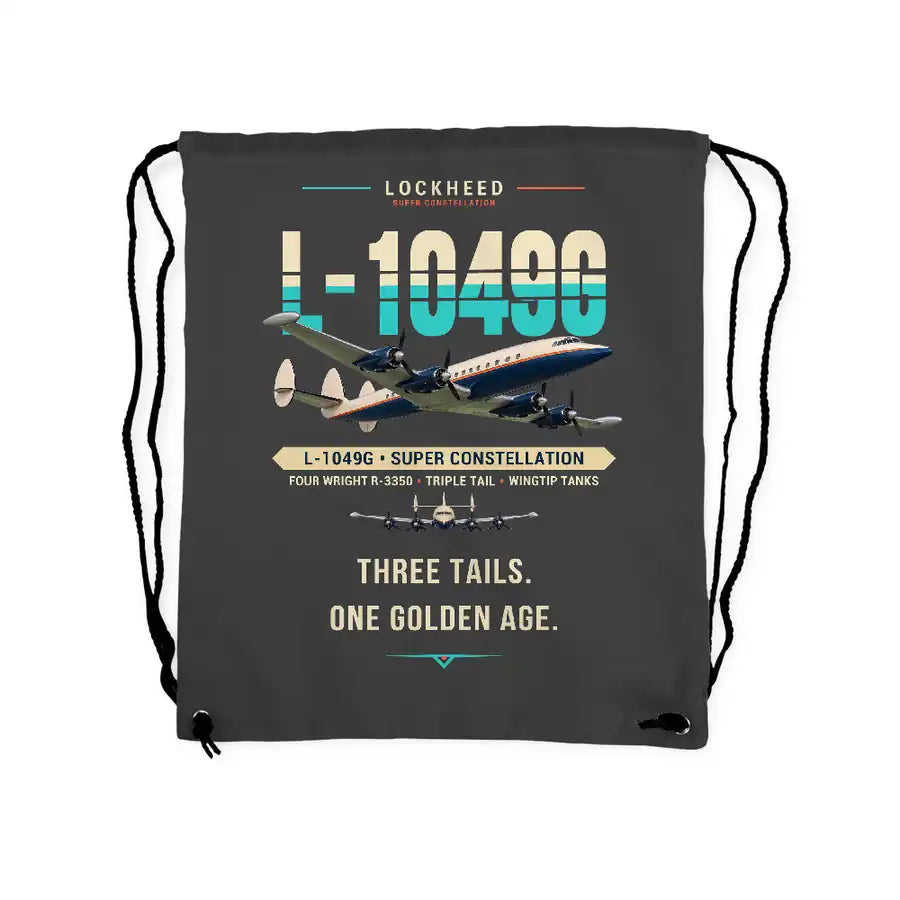 Lockheed L-1049G Super Constellation - Drawstring Bag - Original - Gray