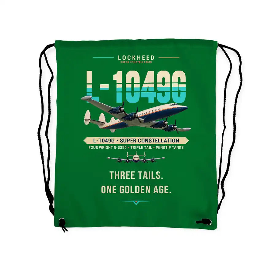 Lockheed L-1049G Super Constellation - Drawstring Bag - Original - Green