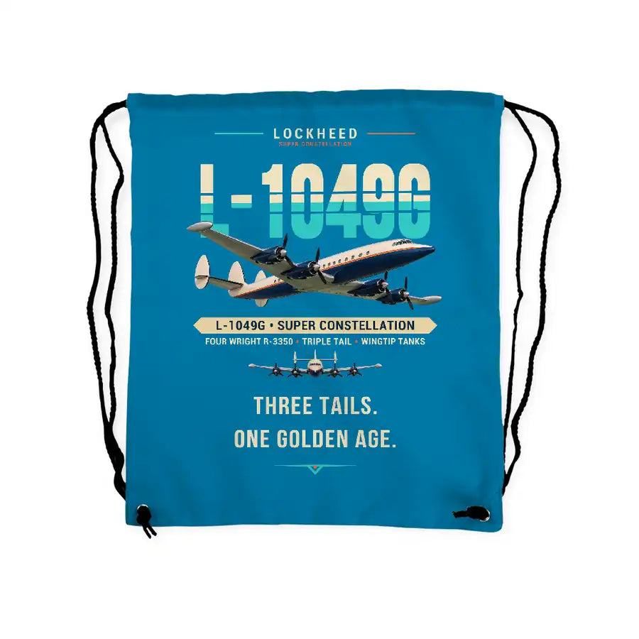Lockheed L-1049G Super Constellation - Drawstring Bag - Original - Light Blue