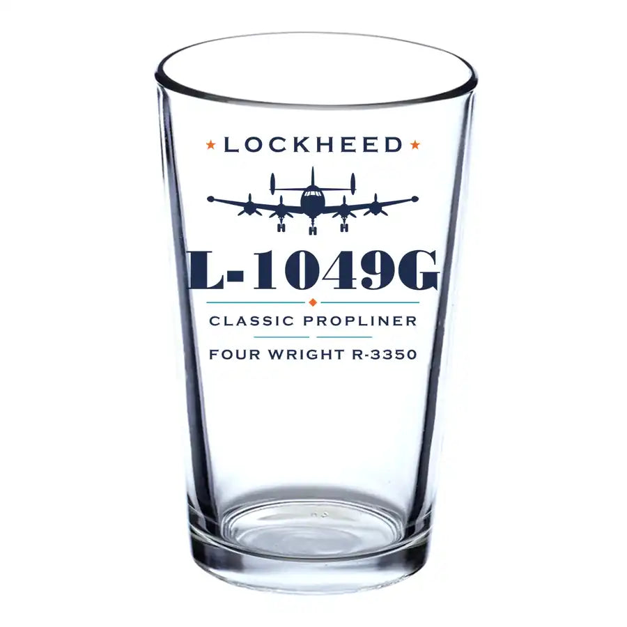 Lockheed L-1049G Super Constellation - Heritage - Beer & Water Glass