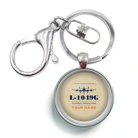 Thumbnail for L-1049G Super Constellation - Heritage + Name - Circle Key Chain - Beige
