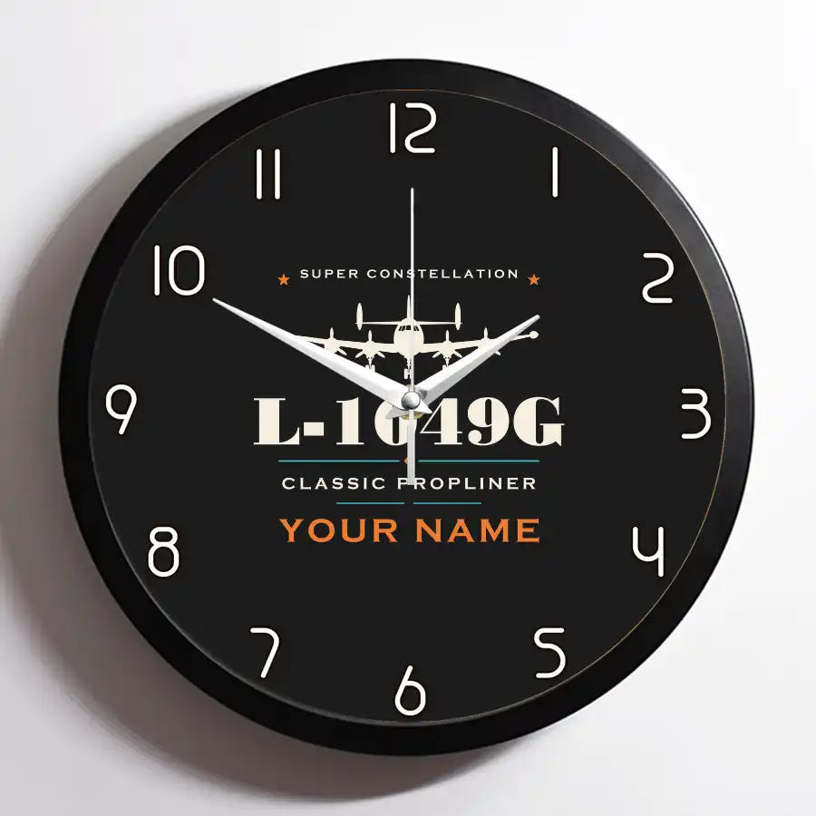 L-1049G Super Constellation - Heritage + Name - Framed - Black