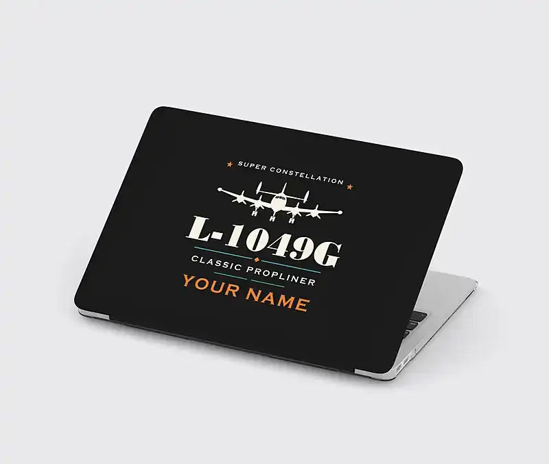 L-1049G Super Constellation - Heritage + Name - MacBook Case - Black