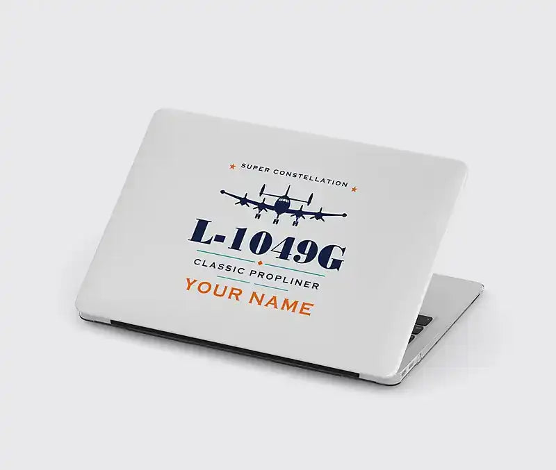 L-1049G Super Constellation - Heritage + Name - MacBook Case - Light Gray