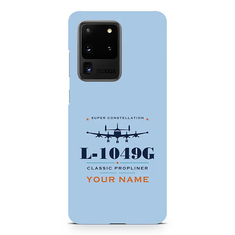 L-1049G Super Constellation - Heritage + Name - Samsung Case - Light Blue