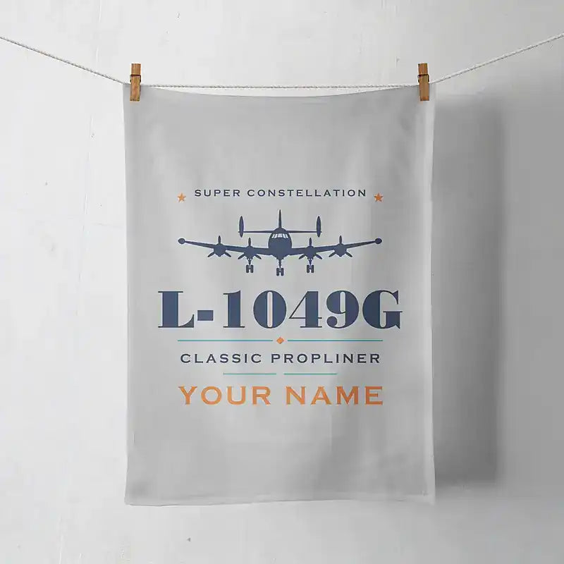 L-1049G Super Constellation - Heritage + Name - Towel - Light Gray