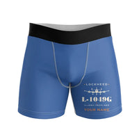 Thumbnail for Lockheed L-1049G Super Constellation - Men Boxers - Heritage + Name - Blue