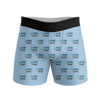 Thumbnail for Lockheed L-1049G Super Constellation - Men Boxers - Original Pattern - Light Blue