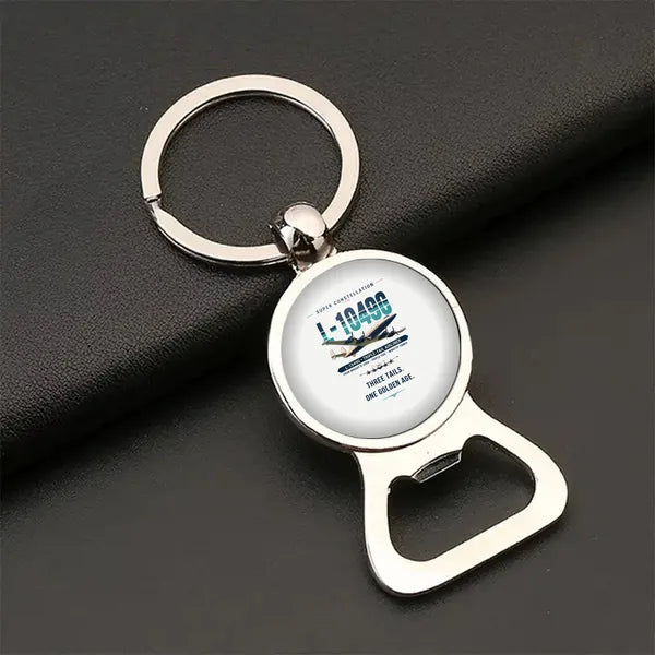 L-1049G Super Constellation - Original - Bottle Opener Key Chain - White