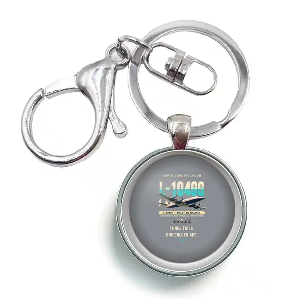 L-1049G Super Constellation - Original - Circle Key Chain - Gray