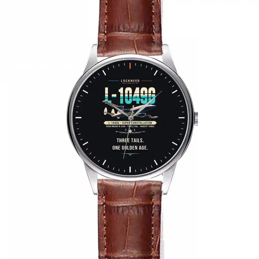 L-1049G Super Constellation - Original - Leather Strap - Striped Brown Leather Strap