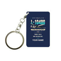 Thumbnail for L-1049G Super Constellation - Original + Name - Key Chain - Navy Blue