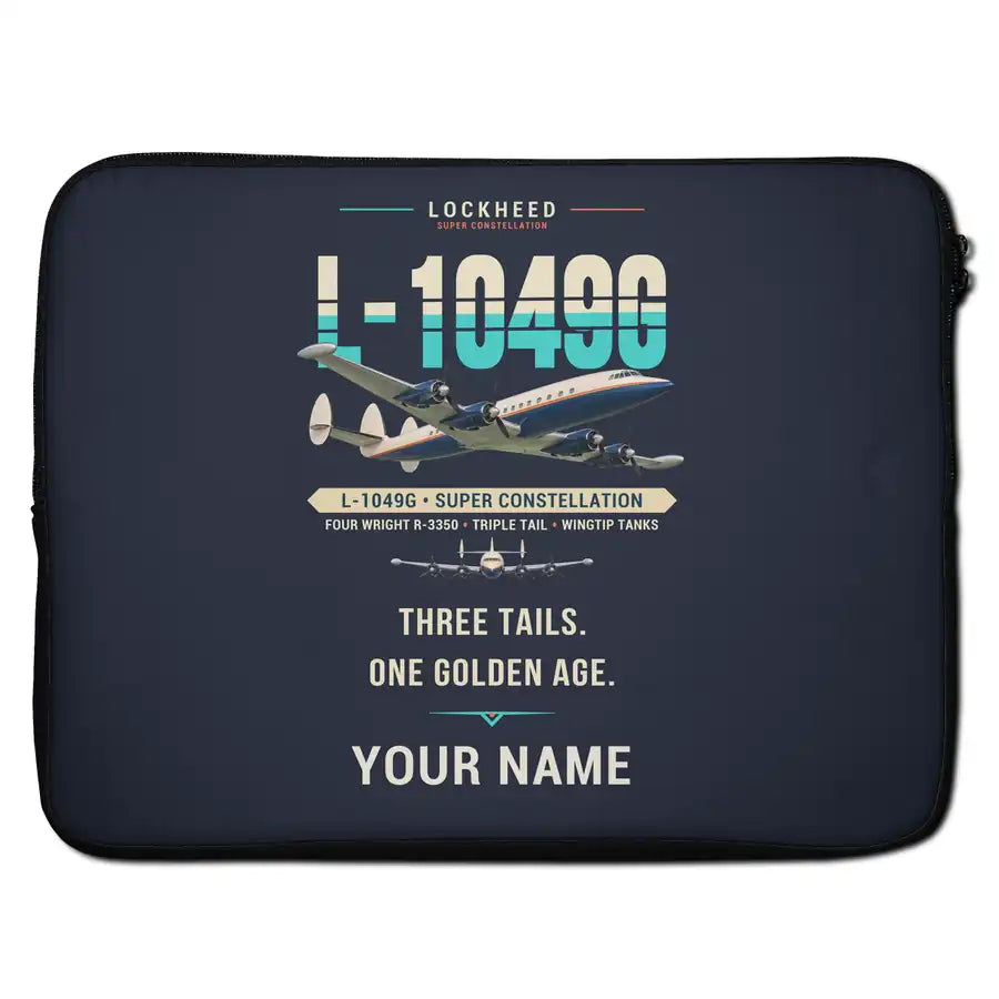 Lockheed L-1049G Super Constellation - Original + Name - Laptop Sleeve