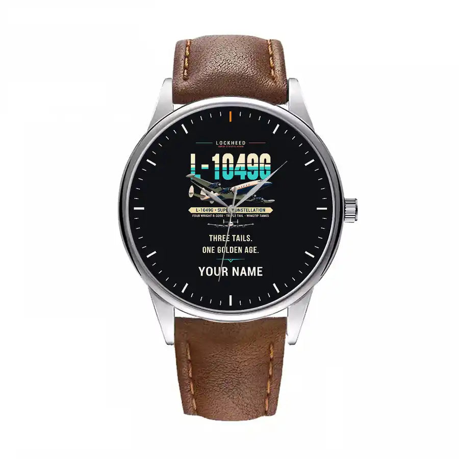 L-1049G Super Constellation - Original + Name - Leather Strap - Brown Leather Strap