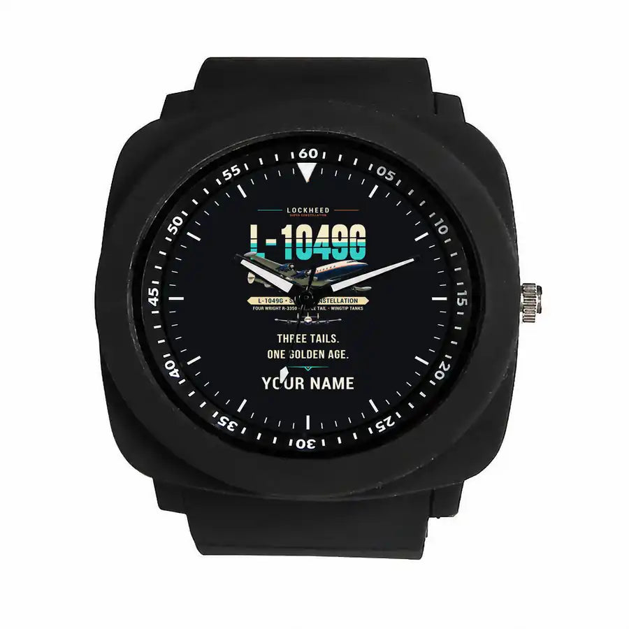 L-1049G Super Constellation - Original + Name - Rubber Strap - Black