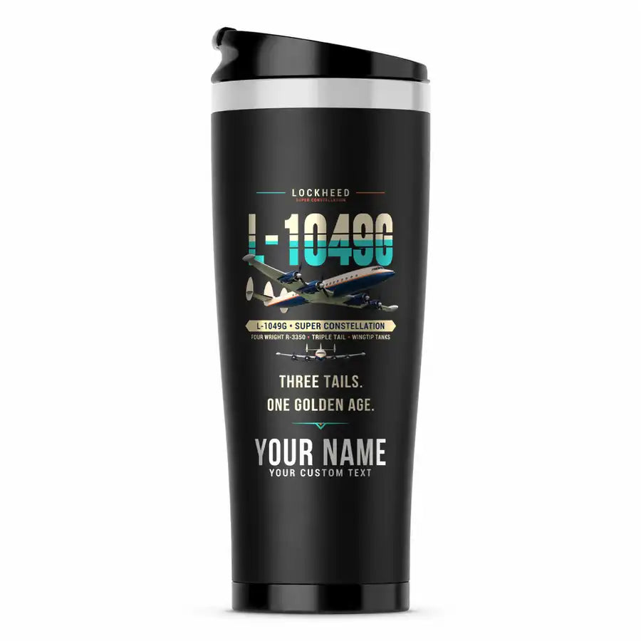 L-1049G Super Constellation - Original + Name - Stainless Steel (No Holder) - Black
