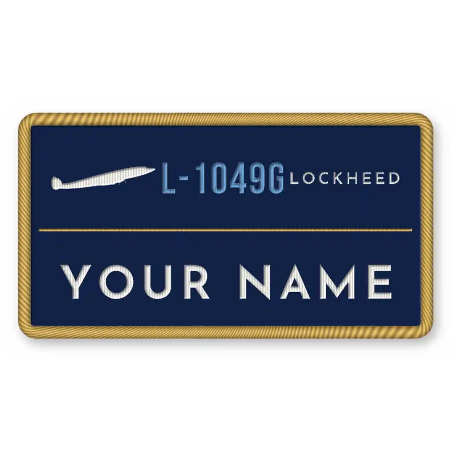 L-1049G Super Constellation Patches - Rectangle + Name - Navy Sky