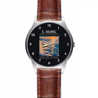 Thumbnail for L-1049G Super Constellation - Poster - Leather Strap - Striped Brown Leather Strap