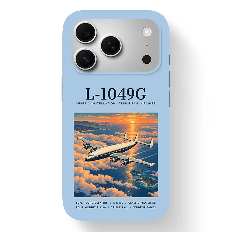L-1049G Super Constellation - Poster - MagSafe iPhone 17 Pro - Light Blue
