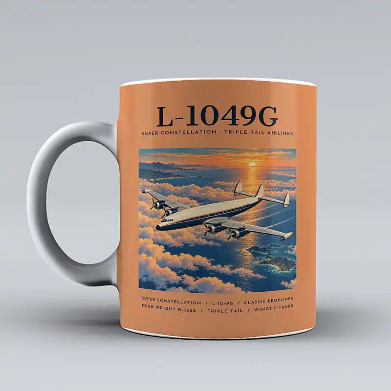 L-1049G Super Constellation - Poster - Mug - Orange