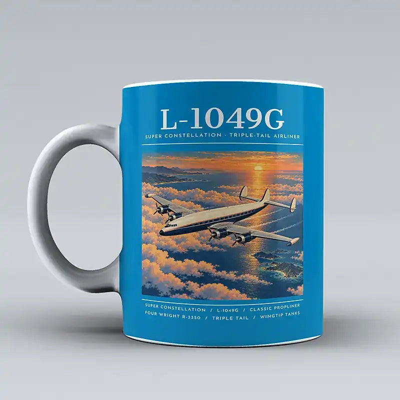 L-1049G Super Constellation - Poster - Mug - Turquoise