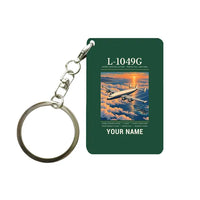 Thumbnail for L-1049G Super Constellation - Poster + Name - Key Chain - Dark Green