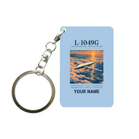 Thumbnail for L-1049G Super Constellation - Poster + Name - Key Chain - Light Blue