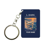 Thumbnail for L-1049G Super Constellation - Poster + Name - Key Chain - Navy Blue