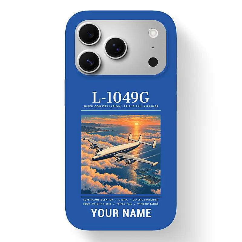 L-1049G Super Constellation - Poster + Name - MagSafe iPhone 17 Pro - Blue
